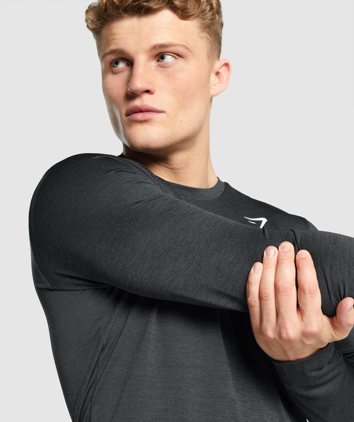 Gymshark Ankunft Marl Long Sleeve T -Shirt - Schwarze Merle