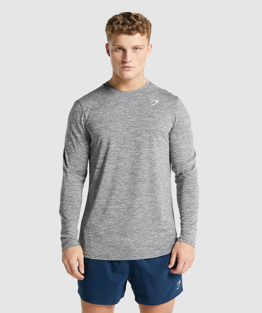 Gymshark Ankunft Marl Long Sleeve T -Shirt - Charcoal Marl