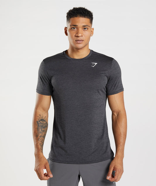 Gymshark Arrival Marl T-Shirt - Black/Onyx Grey Marl