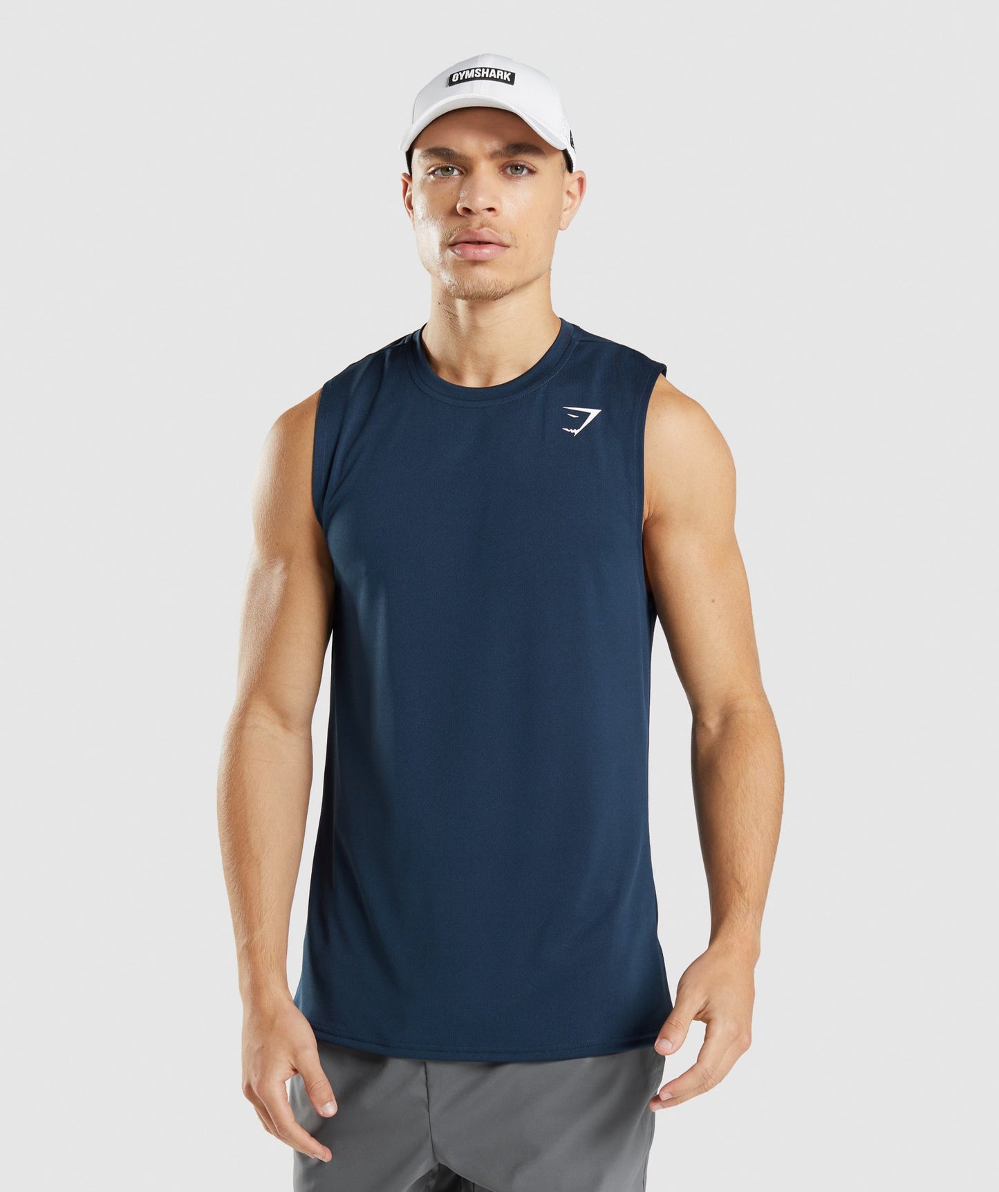 Gymshark Arrival Sleeveless Tee - Navy