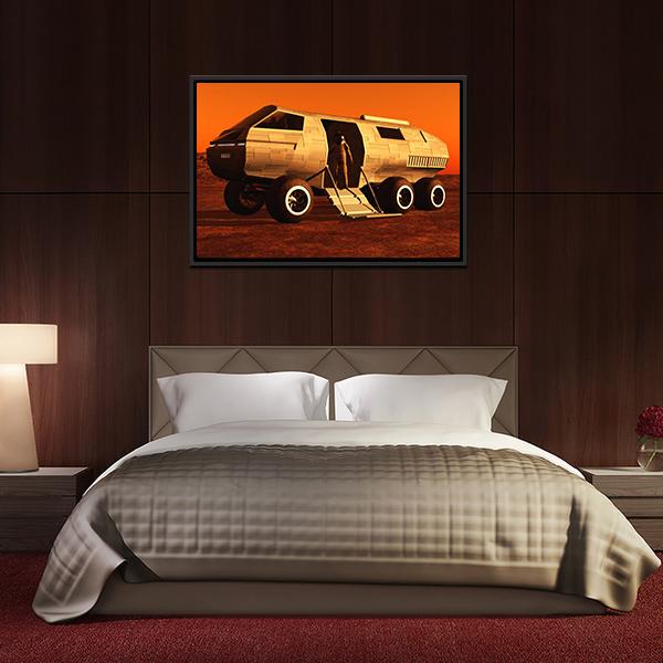 Astronaut In Mars Rover Canvas Wall Art-3 Horizontal-Gallery Wrap-25" x 16"-Tiaracle