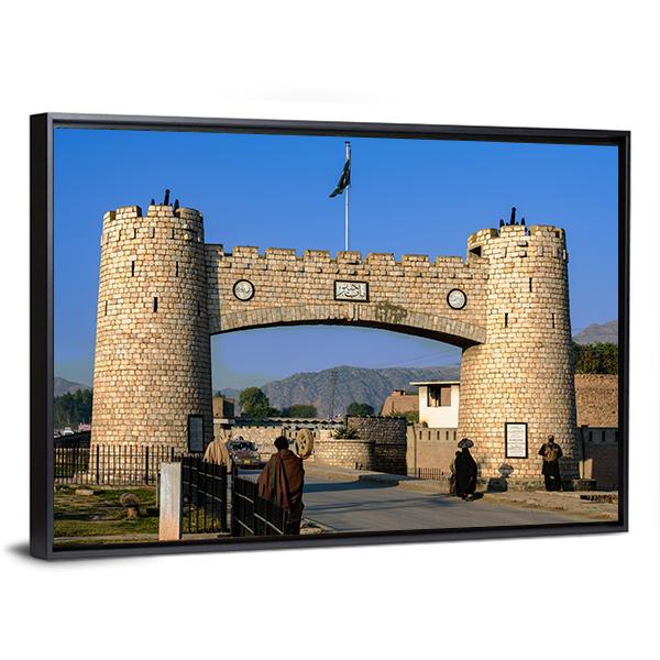 Bab-e-Khyber Peshawar Pakistan Canvas Wall Art-3 Horizontal-Gallery Wrap-25" x 16"-Tiaracle