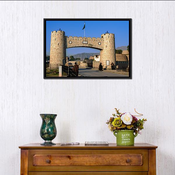 Bab-e-Khyber Peshawar Pakistan Canvas Wall Art-3 Horizontal-Gallery Wrap-25" x 16"-Tiaracle