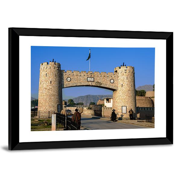 Bab-e-Khyber Peshawar Pakistan Canvas Wall Art-3 Horizontal-Gallery Wrap-25" x 16"-Tiaracle