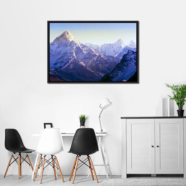 Beautiful Mount Everest Canvas Wall Art-1 Piece-Floating Frame-24" x 16"-Tiaracle