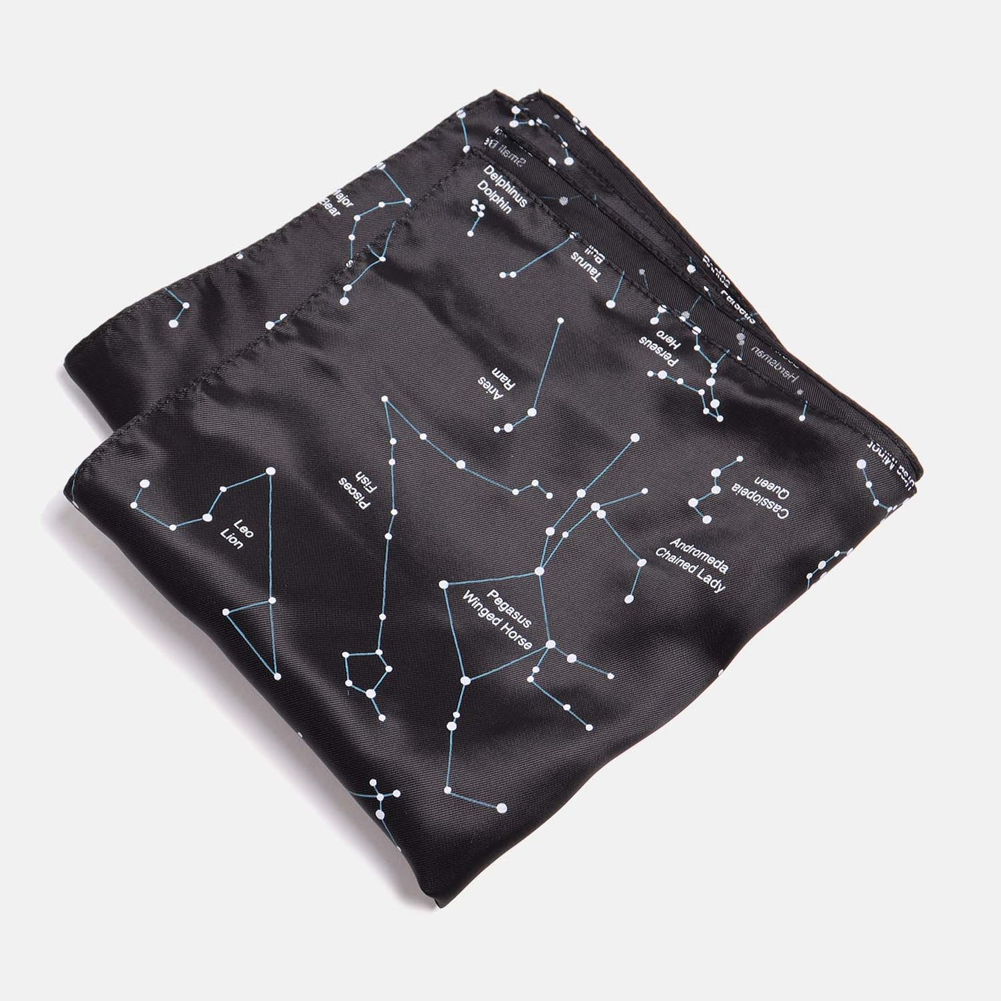 Black Constellation Print Pocket Square