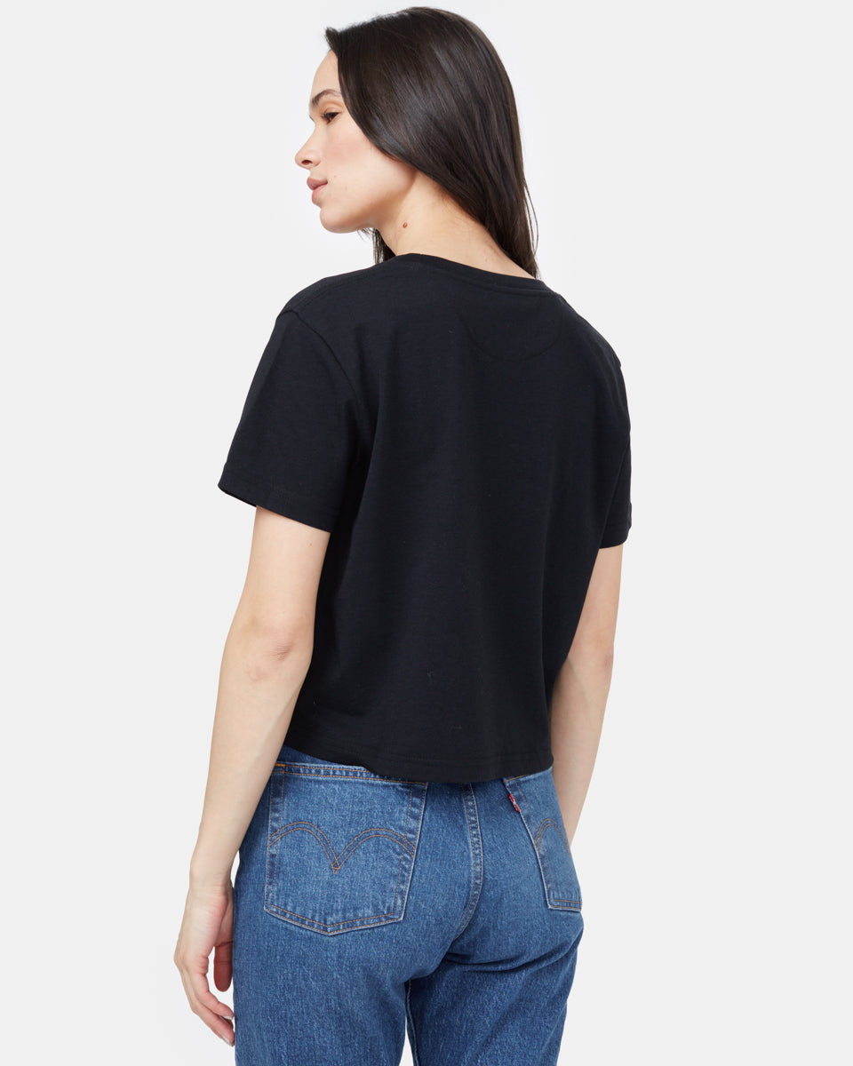 Kurzes T-Shirt aus goldener Fichte