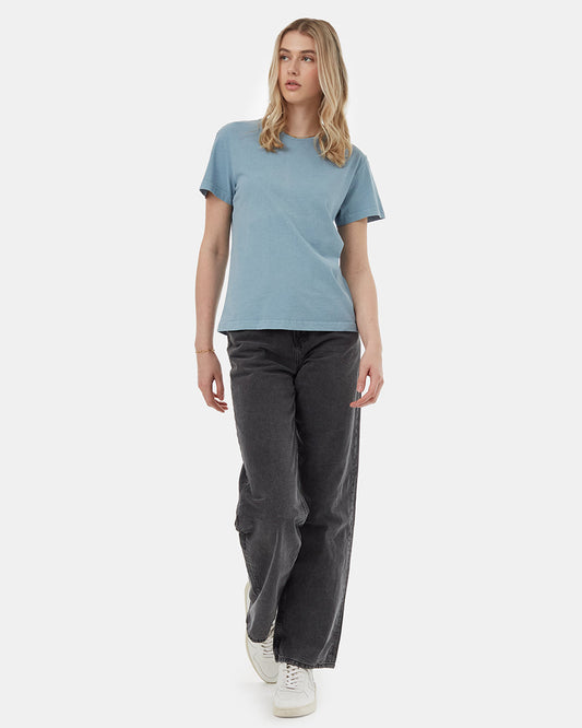 Rundhals-T-Shirt aus regenerativer Baumwolle