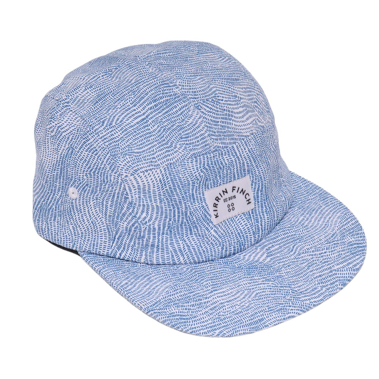 Blaue korallenfarbene 5-Panel-Mütze