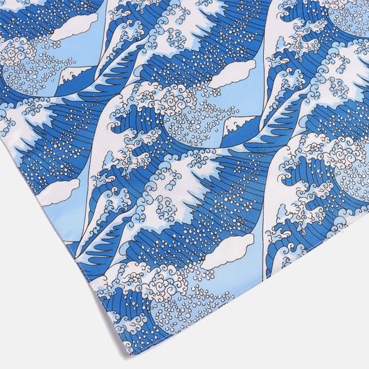 Blue Waves Pocket Square