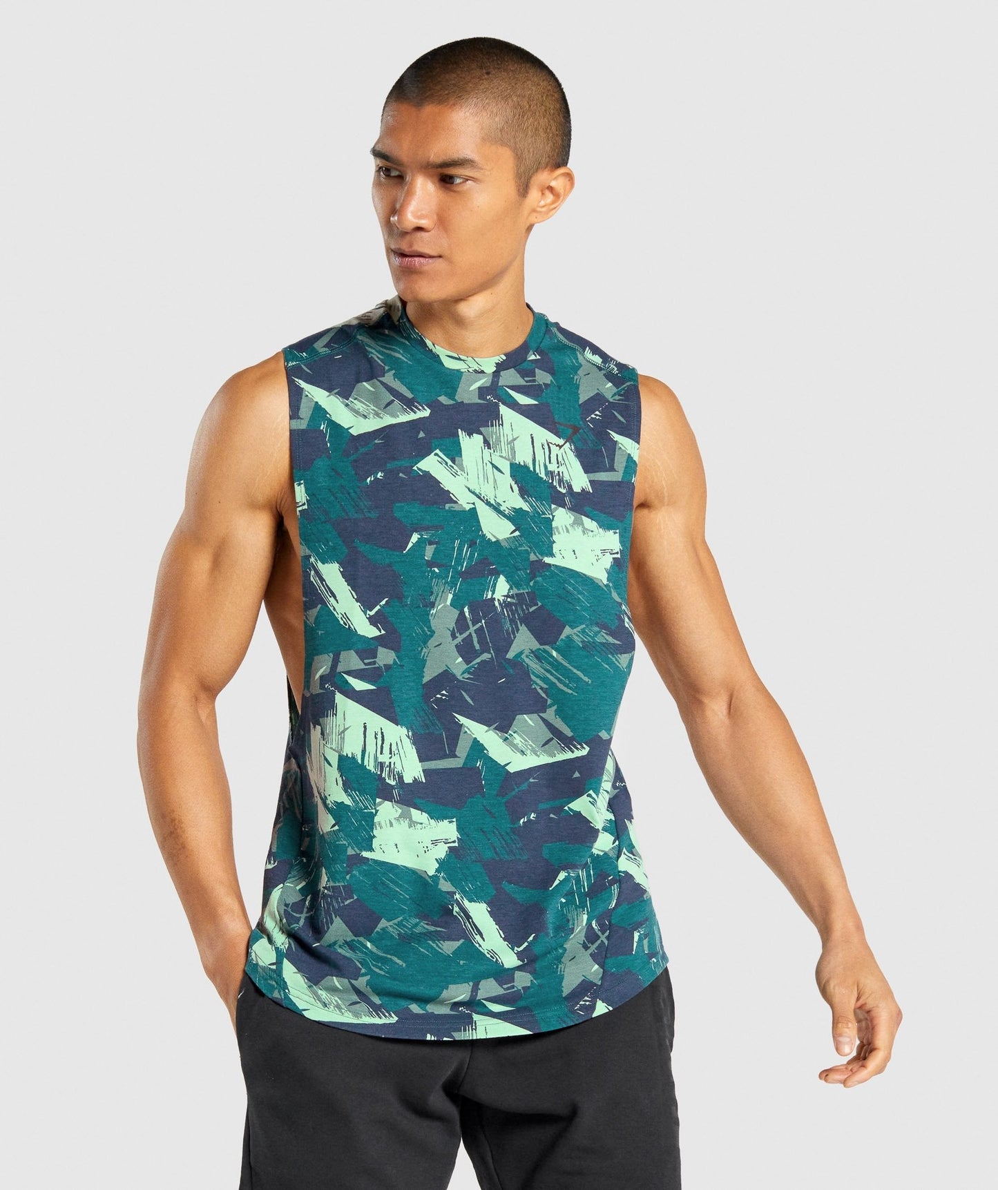 Gymshark Bold Drop Arm Tank - Gründruck