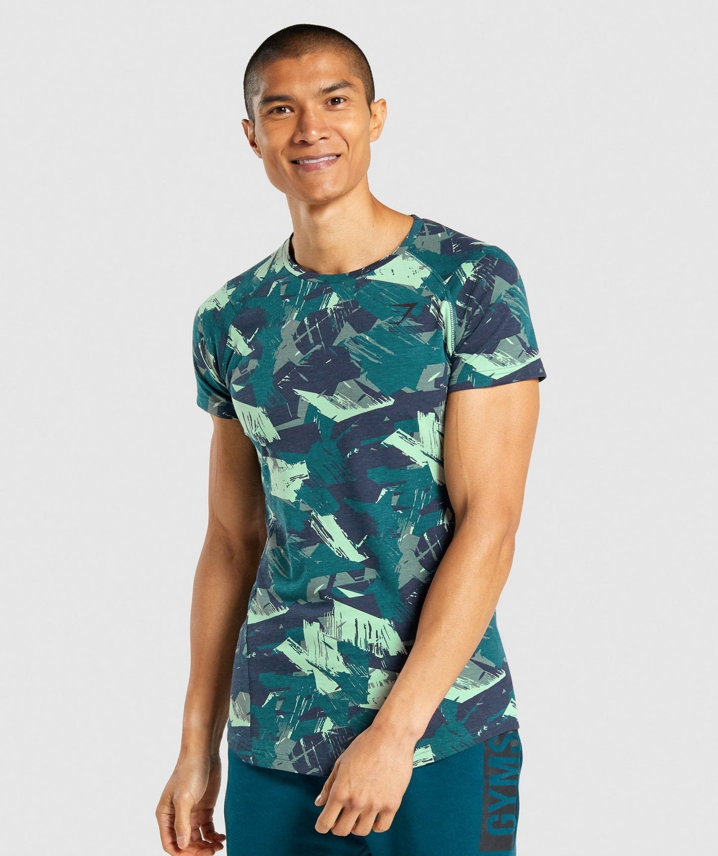 Gymshark Fett T -Shirt - grüner Druck