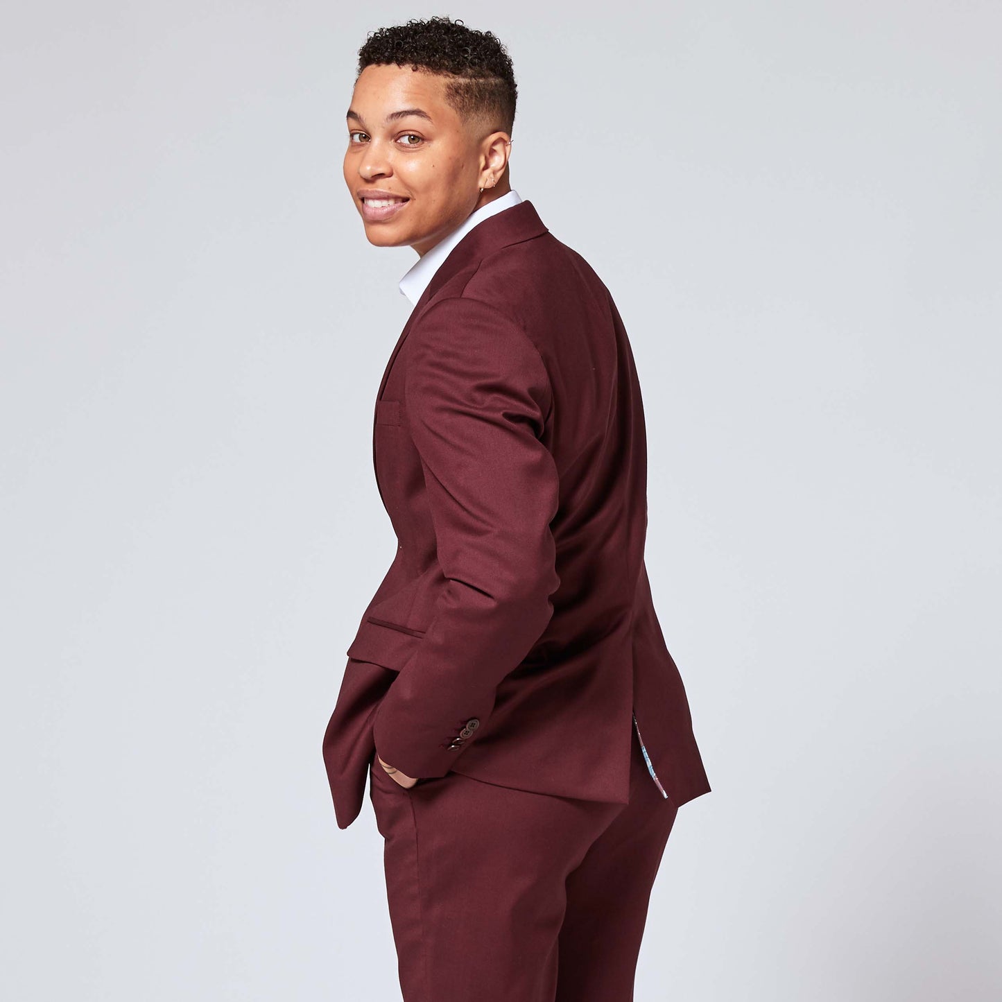 The Georgie Burgundy Suit Blazer