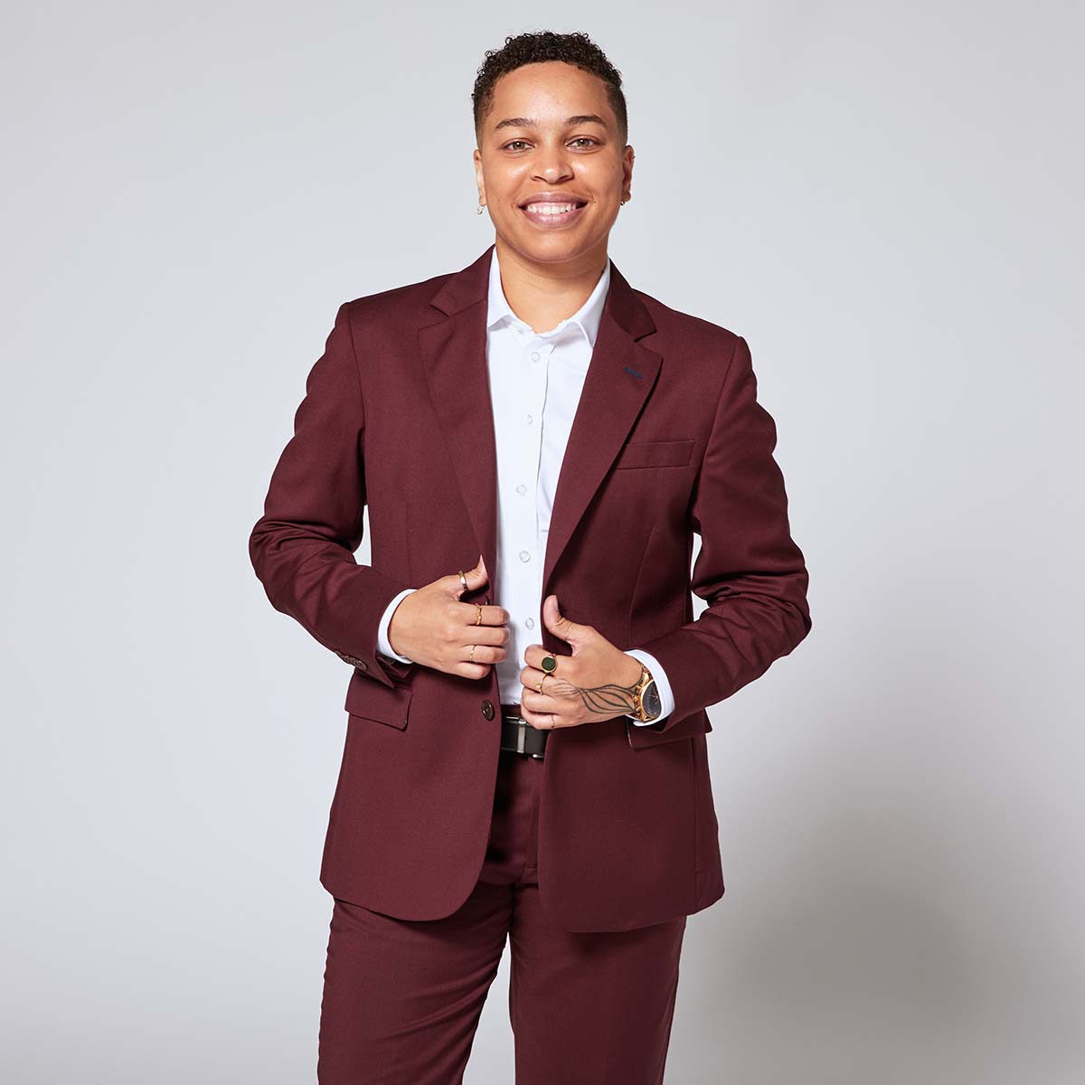 The Georgie Burgundy Suit Blazer