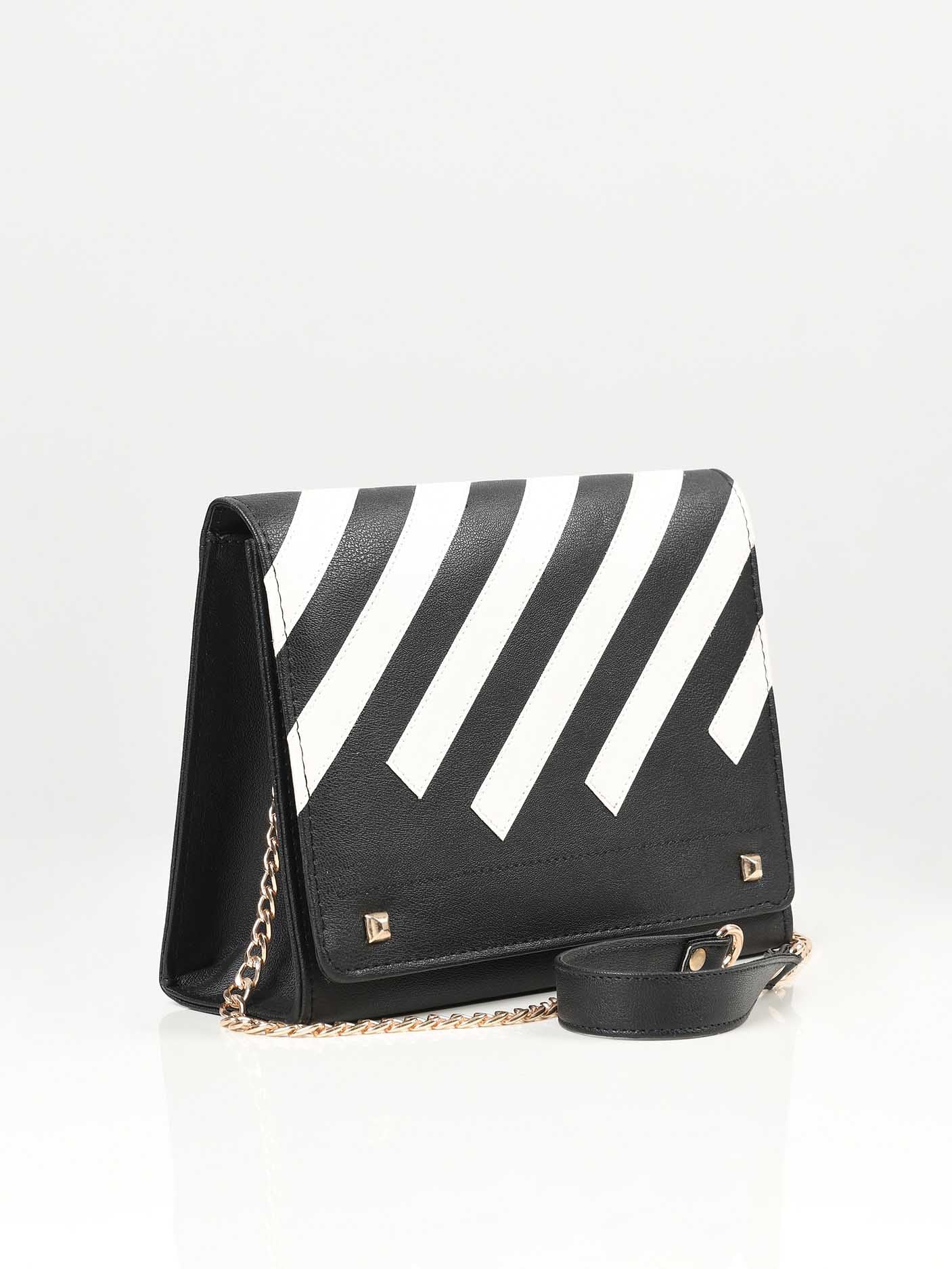 Striped Clutch