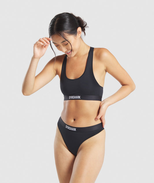 Gymshark Cotton Bralette - Black