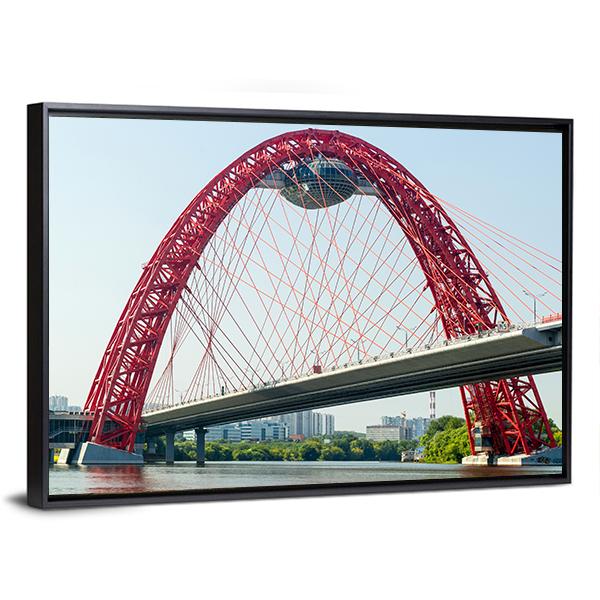 Cable Stayed Bridge Europe Canvas Wall Art-3 Horizontal-Gallery Wrap-25" x 16"-Tiaracle