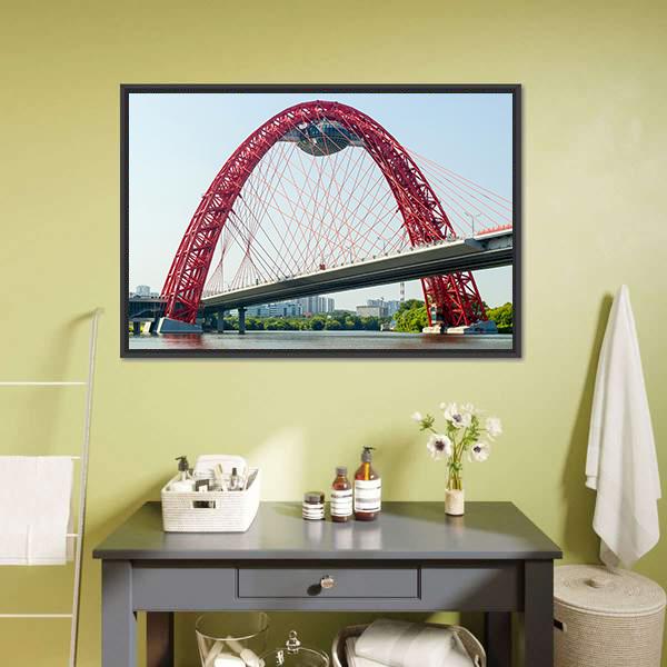 Cable Stayed Bridge Europe Canvas Wall Art-3 Horizontal-Gallery Wrap-25" x 16"-Tiaracle