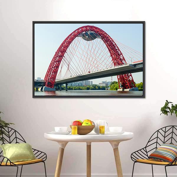 Cable Stayed Bridge Europe Canvas Wall Art-3 Horizontal-Gallery Wrap-25" x 16"-Tiaracle