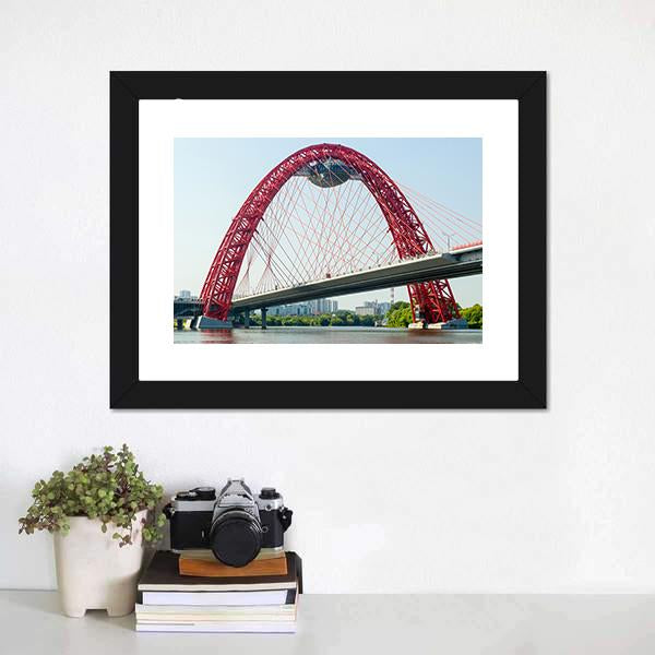 Cable Stayed Bridge Europe Canvas Wall Art-3 Horizontal-Gallery Wrap-25" x 16"-Tiaracle