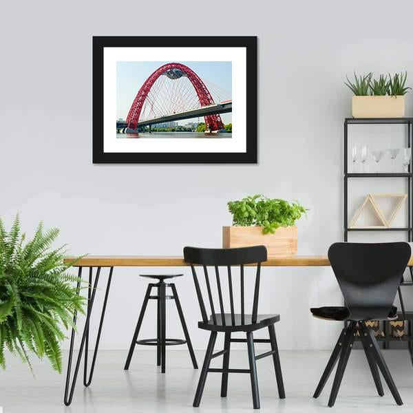 Cable Stayed Bridge Europe Canvas Wall Art-3 Horizontal-Gallery Wrap-25" x 16"-Tiaracle