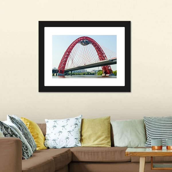 Cable Stayed Bridge Europe Canvas Wall Art-3 Horizontal-Gallery Wrap-25" x 16"-Tiaracle