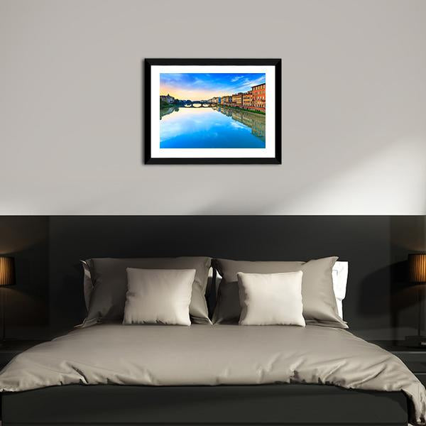 Carraia Medieval Bridge Canvas Wall Art-3 Horizontal-Gallery Wrap-25" x 16"-Tiaracle