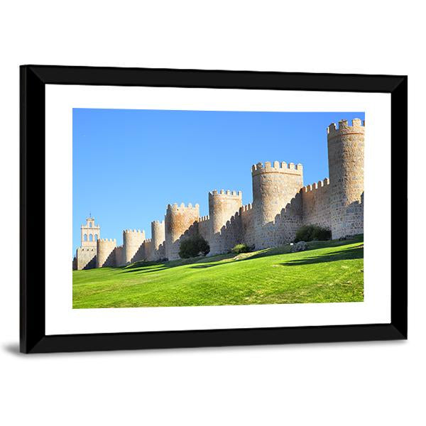 City Walls Of Avila Canvas Wall Art-3 Horizontal-Gallery Wrap-25" x 16"-Tiaracle