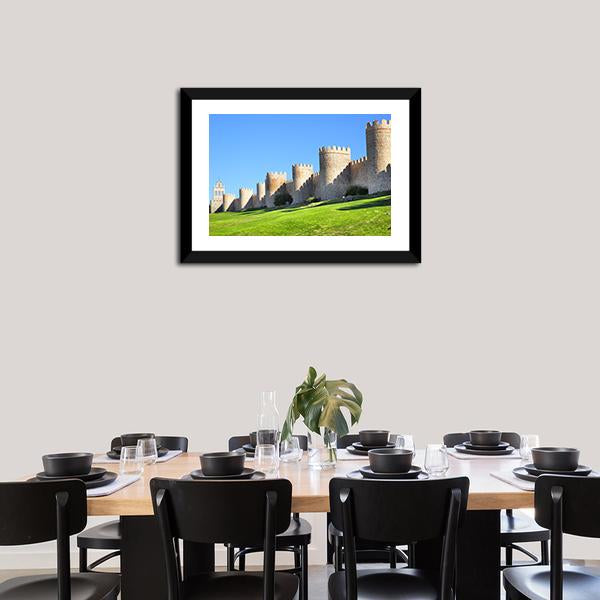 City Walls Of Avila Canvas Wall Art-3 Horizontal-Gallery Wrap-25" x 16"-Tiaracle