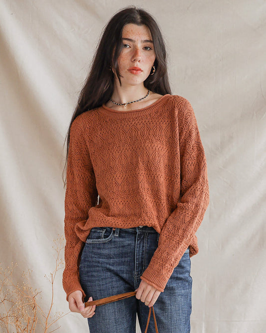 Pullover mit Stilted Arches - Rost