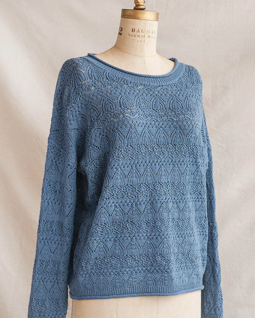 Pullover mit Stehkragen - Blau