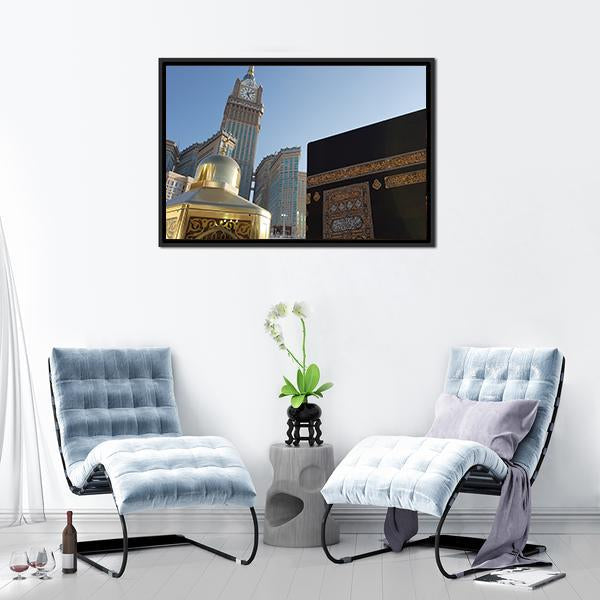 Clock Tower Mecca Canvas Wall Art-3 Horizontal-Gallery Wrap-25" x 16"-Tiaracle