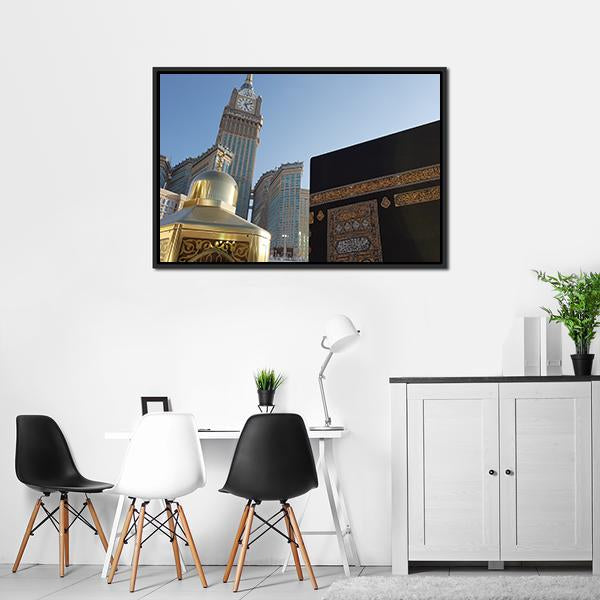 Clock Tower Mecca Canvas Wall Art-3 Horizontal-Gallery Wrap-25" x 16"-Tiaracle