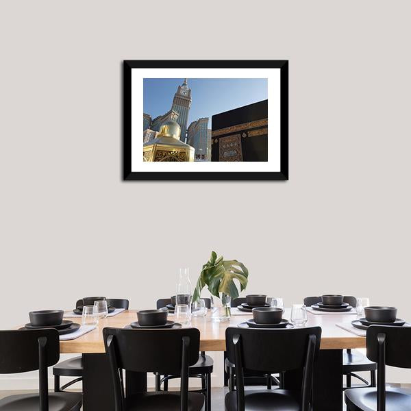 Clock Tower Mecca Canvas Wall Art-3 Horizontal-Gallery Wrap-25" x 16"-Tiaracle