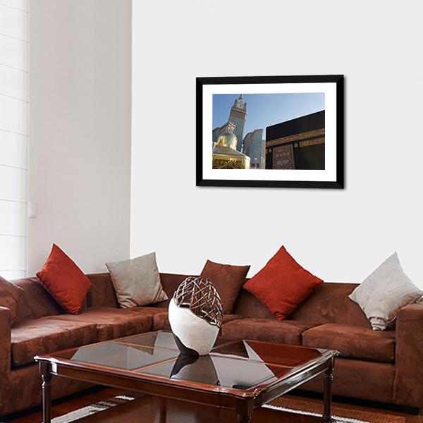 Clock Tower Mecca Canvas Wall Art-3 Horizontal-Gallery Wrap-25" x 16"-Tiaracle