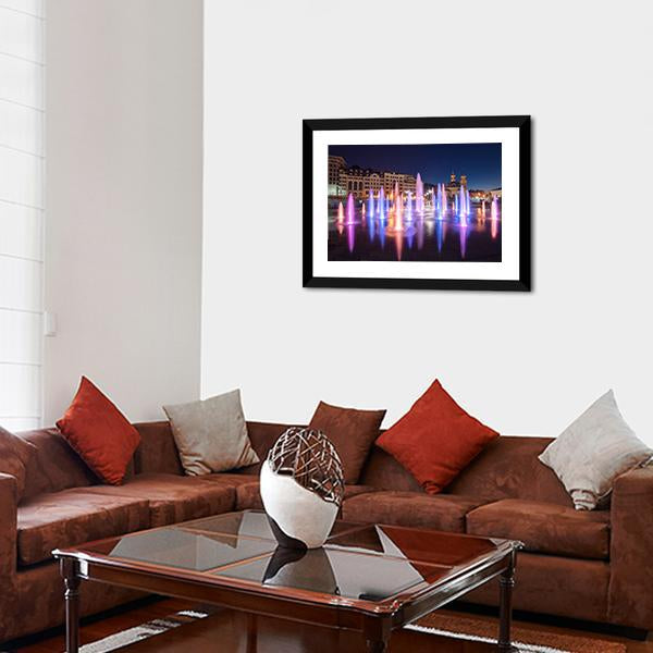 Colorful Fountains Canvas Wall Art-3 Horizontal-Gallery Wrap-25" x 16"-Tiaracle