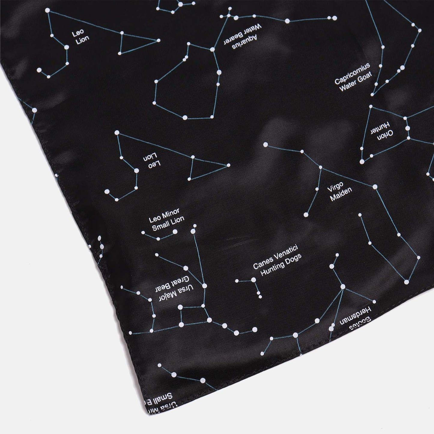 Black Constellation Print Pocket Square