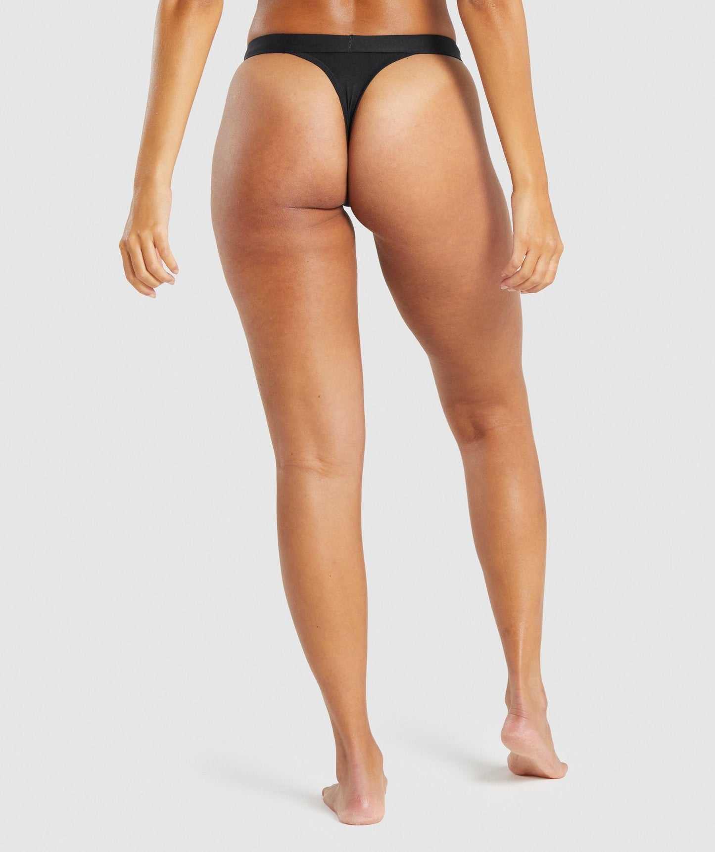 Gymshark Cotton High Rise Thong - Black