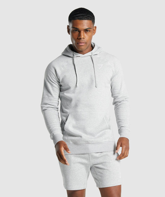 Gymshark Crest Hoodie - hellgraue Mergel
