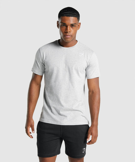 Gymshark Crest T -Shirt - hellgraue Mergel