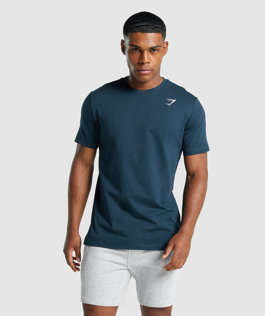 Gymshark Crest T -Shirt - Marine