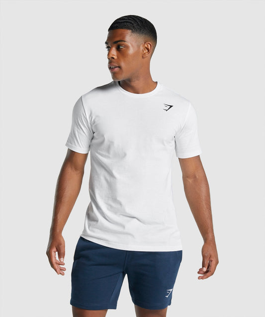 Gymshark Crest T -Shirt - Weiß