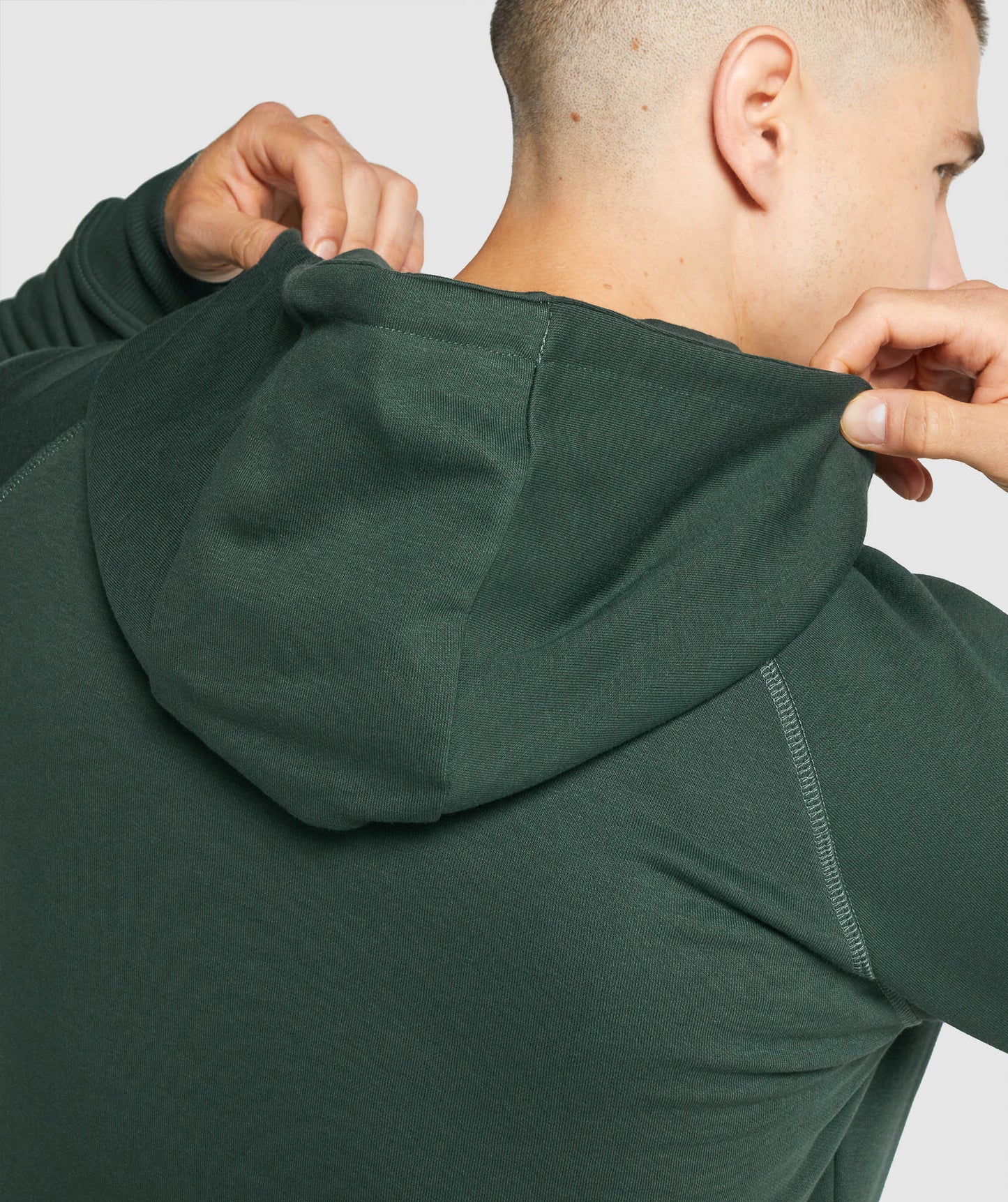 Gymshark Crest Zip Up Hoodie - Dunkelgrün