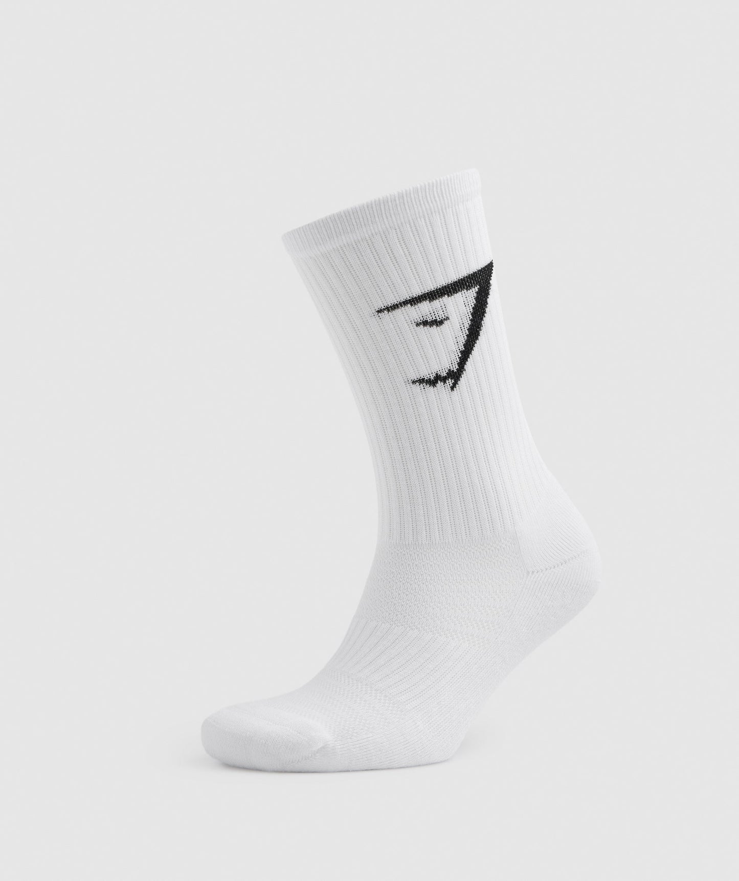 Gymshark Crew Socken 3pk - Weiß/hellgrauer Mergel/Schwarz