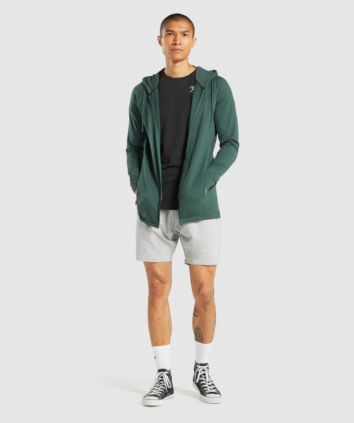 Gymshark Essential 7 Shorts - Light Grey Marl
