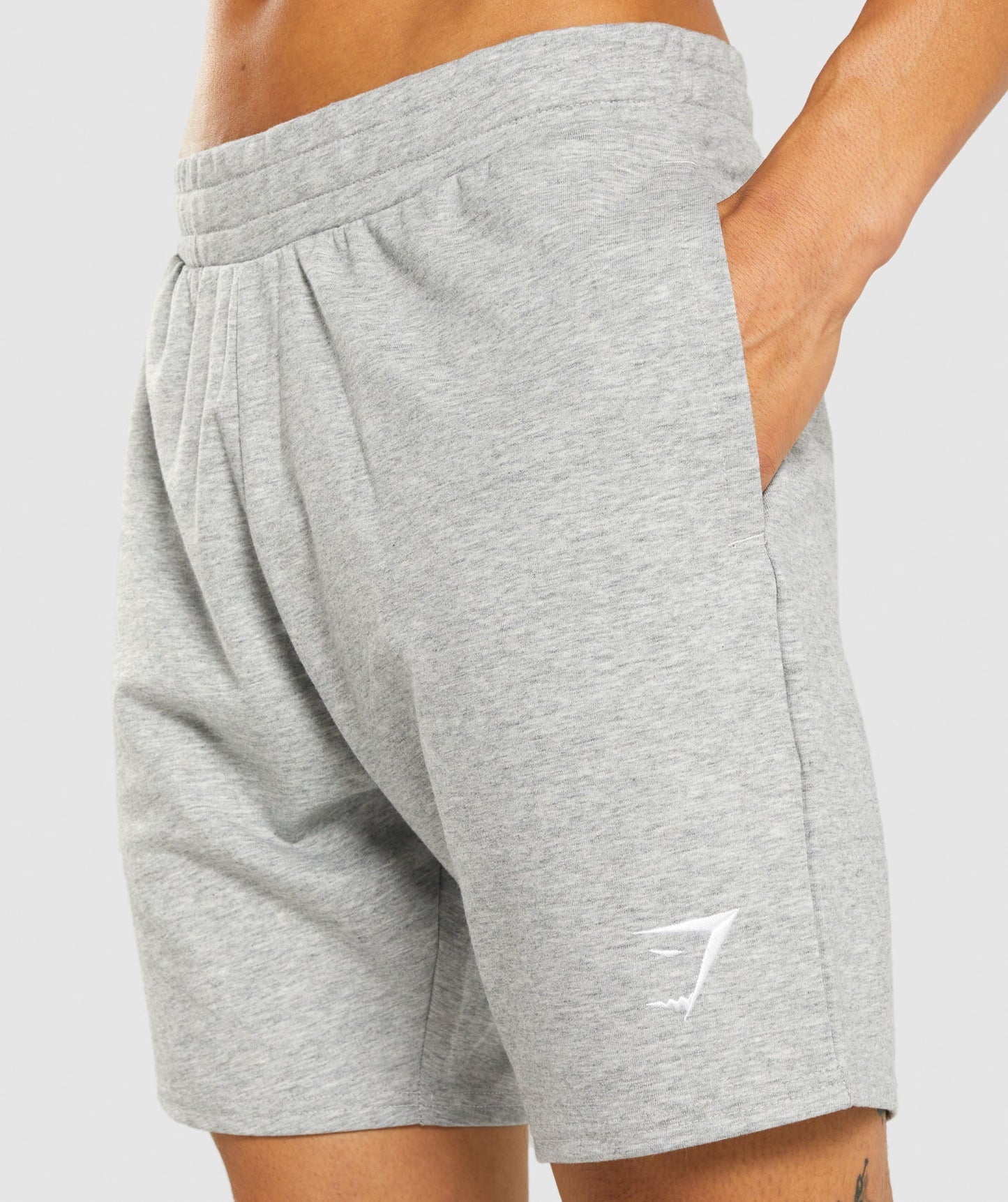 Gymshark Essential 7 Shorts - Light Grey Marl