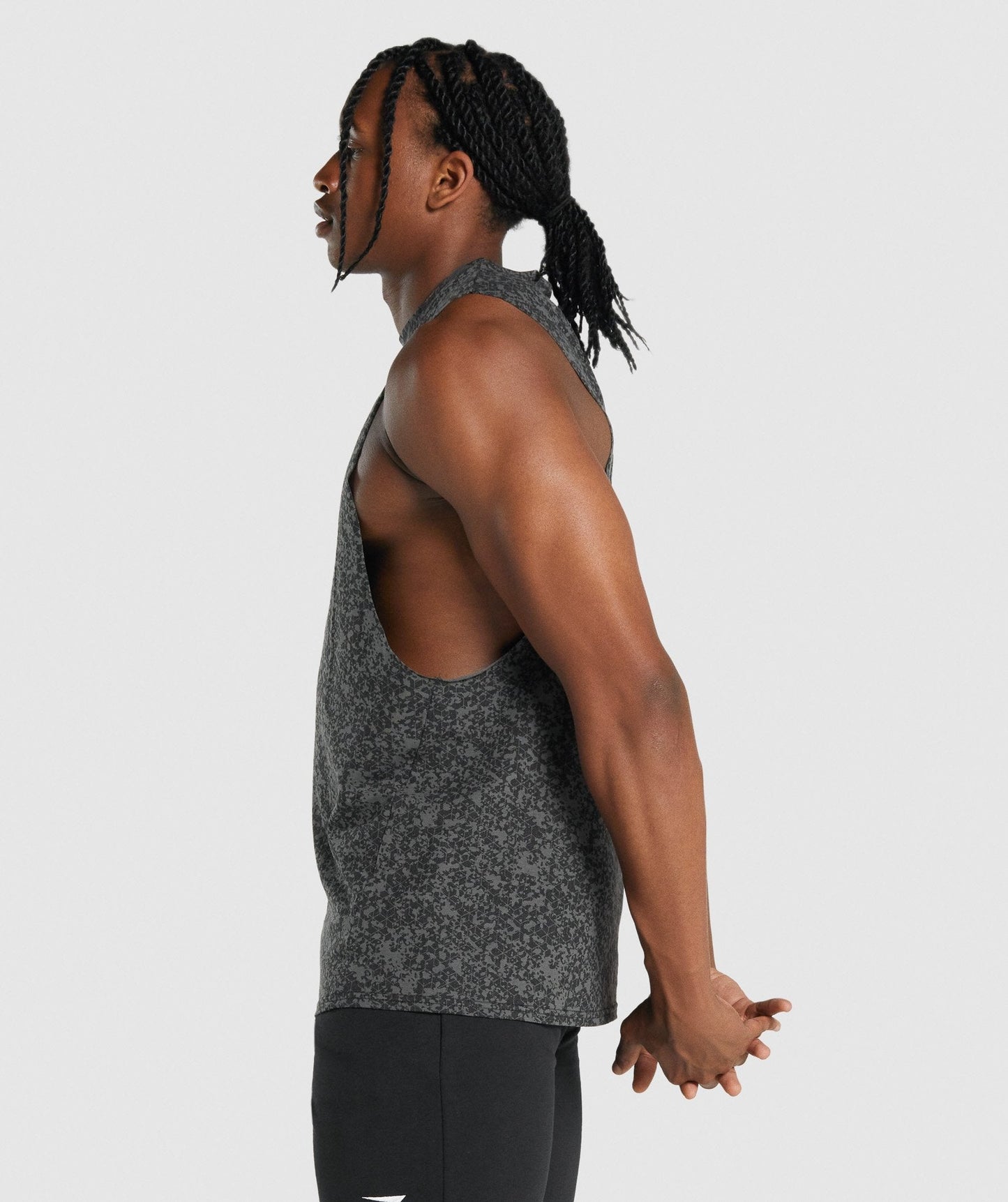 Gymshark Critical 2.0 Drop Arm Tank - Holzkohledruck