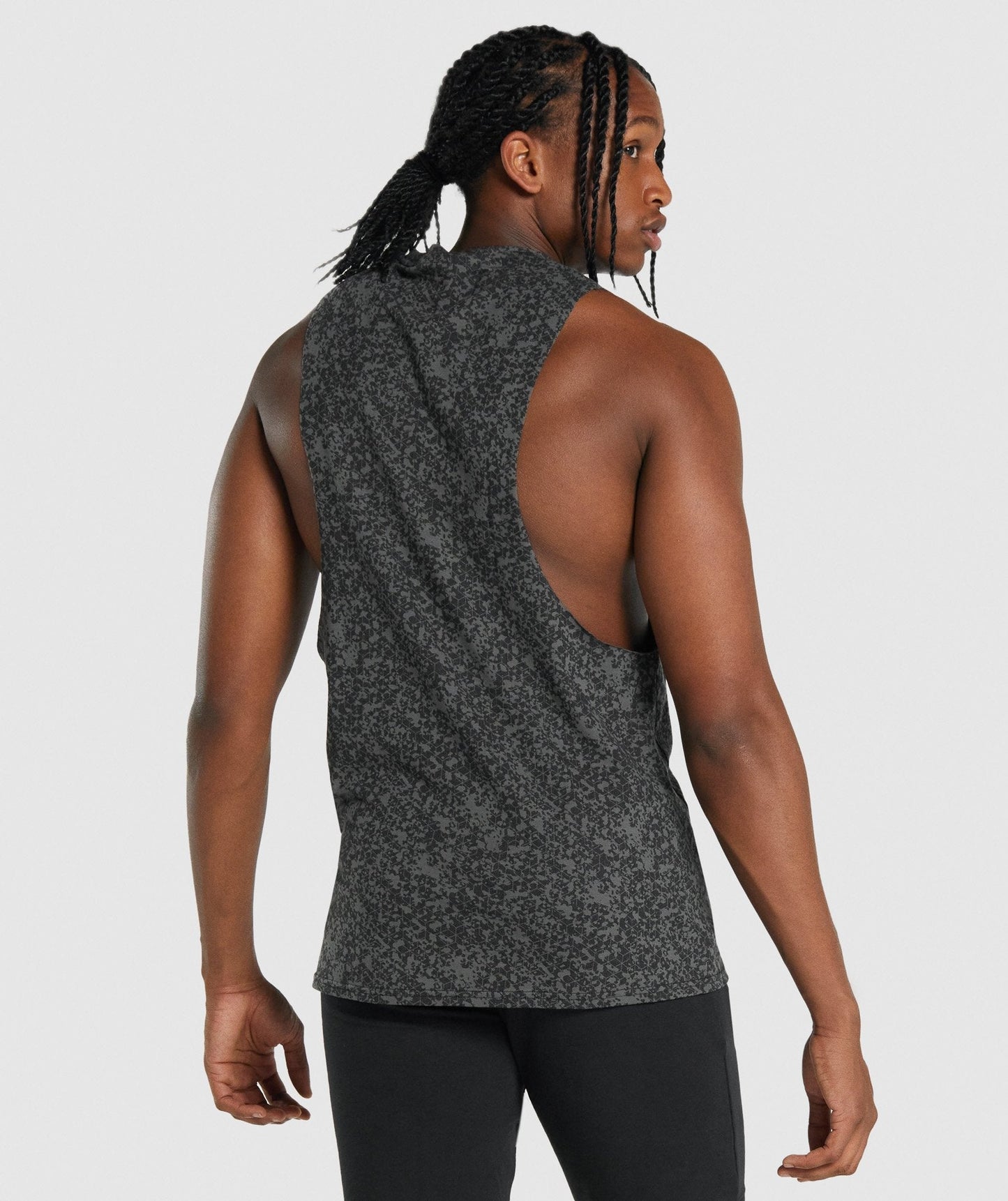 Gymshark Critical 2.0 Drop Arm Tank - Holzkohledruck