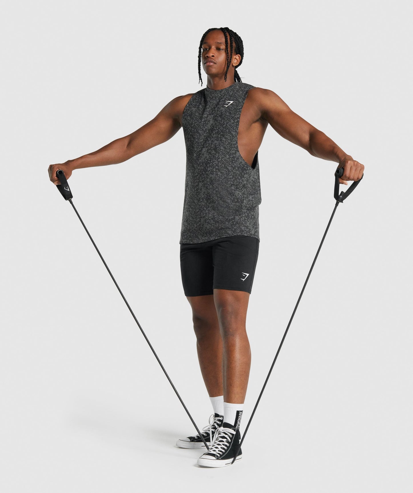 Gymshark Critical 2.0 Drop Arm Tank - Holzkohledruck