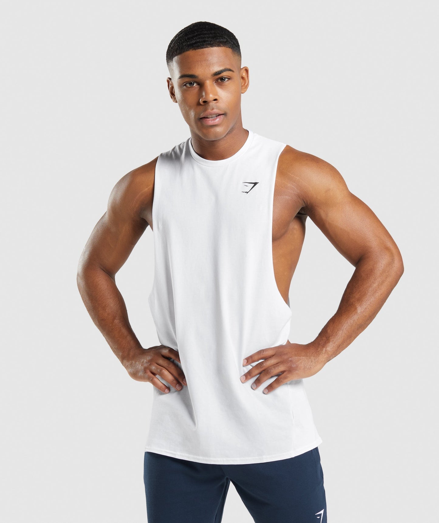 Gymshark Critical 2.0 Drop Arm Tank - Weiß